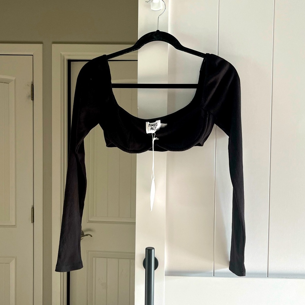 Princess Polly Becca Long Sleeve Crop Top